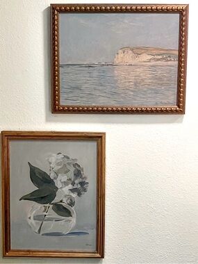 Threshold Silent Still Monet Inspired Seascape Framed Canvas Art Gold 16x20